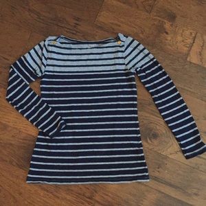 Navy & Grey Striped J Crew Painter Tee